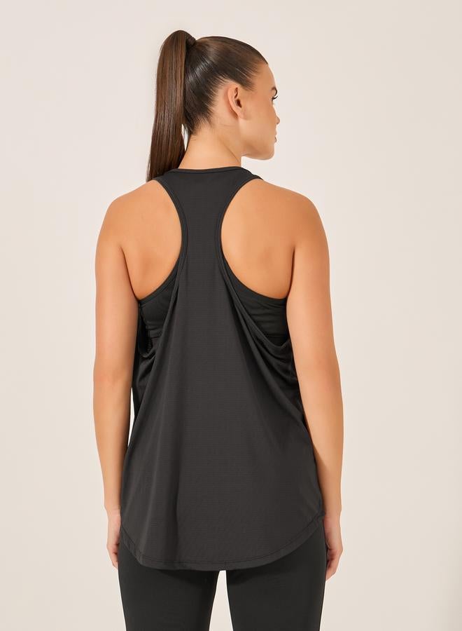 Styli Textured Racerback Tank Top  - Image 4