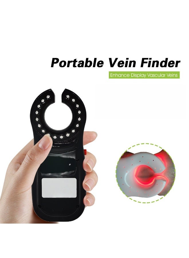 جهاز تصوير الأوردة بتقنية LED للبالغين، كاشف متطور للأوردة، مناسب لجميع الأعمار وألوان البشرة، محدد للأوردة، مراقب للأوردة، مناسب للأطباء والمستشفيات والعيادات (تقنية LED عالية الكثافة). أسود. - Image 1