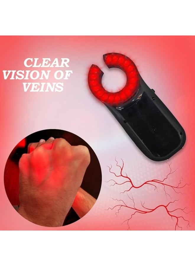 جهاز تصوير الأوردة بتقنية LED للبالغين، كاشف متطور للأوردة، مناسب لجميع الأعمار وألوان البشرة، محدد للأوردة، مراقب للأوردة، مناسب للأطباء والمستشفيات والعيادات (تقنية LED عالية الكثافة). أسود. - Image 5