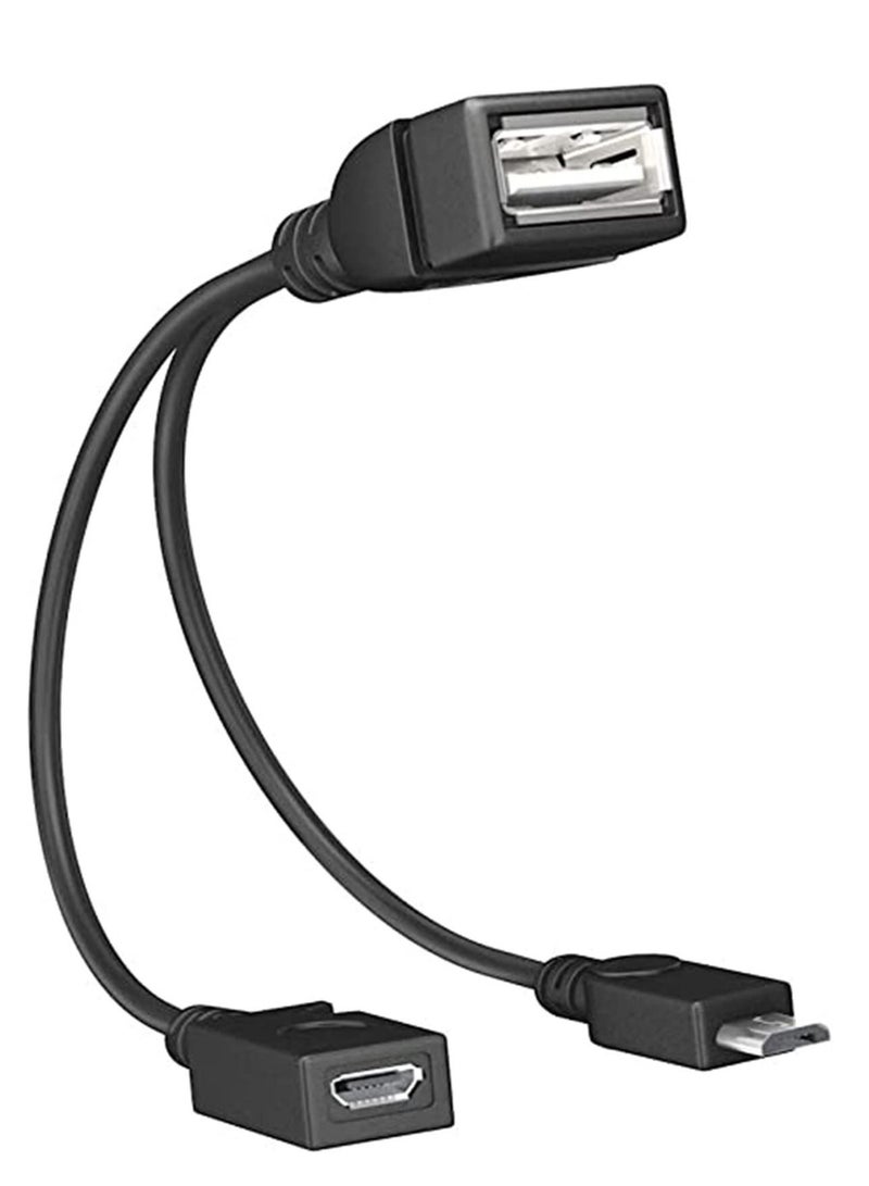 Captaintech USB OTG Adapter, Power Cord USB Type A Female to Micro USB Male and Female Also Compatible with Android Windows Phone and Tablet - Image 2