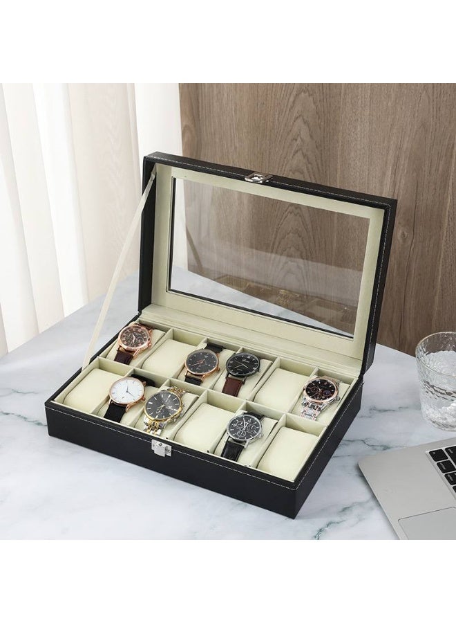 صندوق تخزين وتنظيم ساعات بتصميم - من 12 فتحه - Image 3