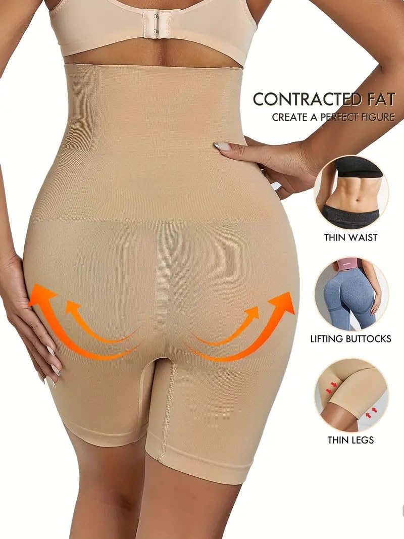 KeepCart Tummy Control Shapewear Shorts for Women Body Shaper High Waisted Shapewear Invisible Under Dress (Waist Size Fits 30-39 Inch) (Free-Size) Skin - Image 2