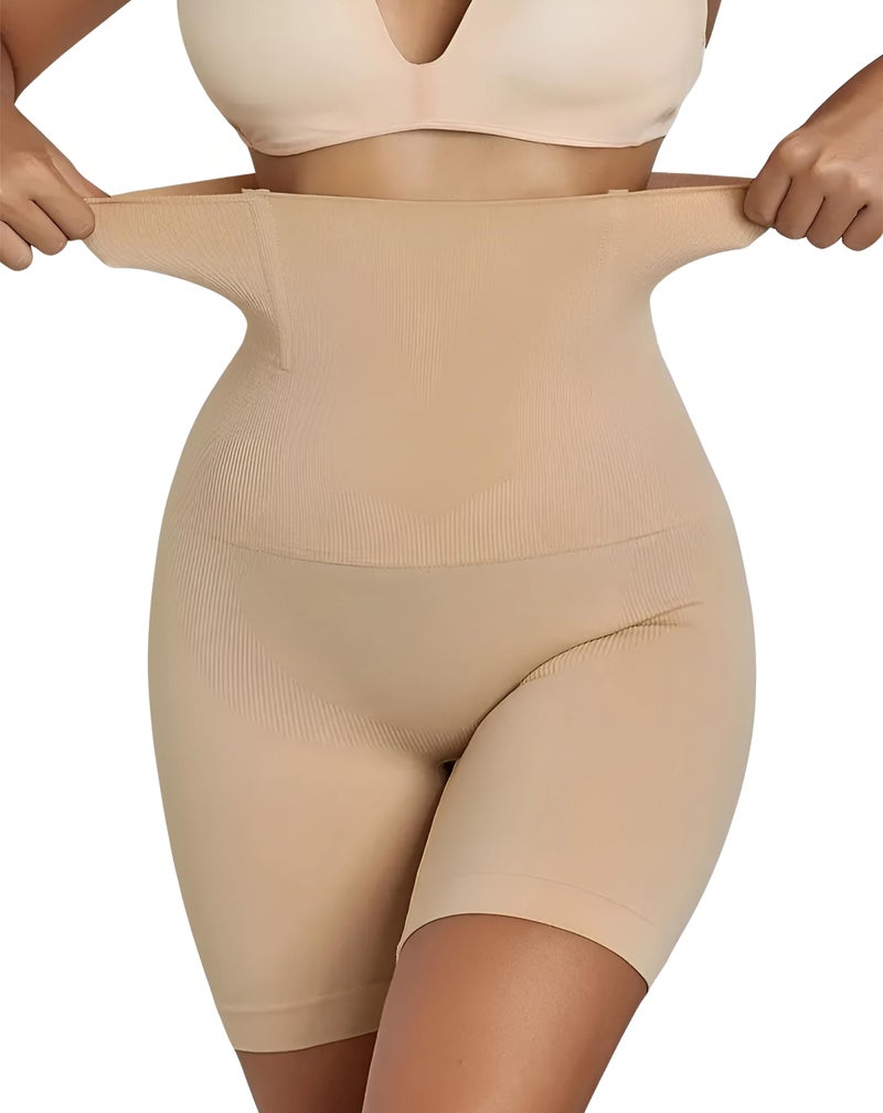 KeepCart Tummy Control Shapewear Shorts for Women Body Shaper High Waisted Shapewear Invisible Under Dress (Waist Size Fits 30-39 Inch) (Free-Size) Skin - Image 1