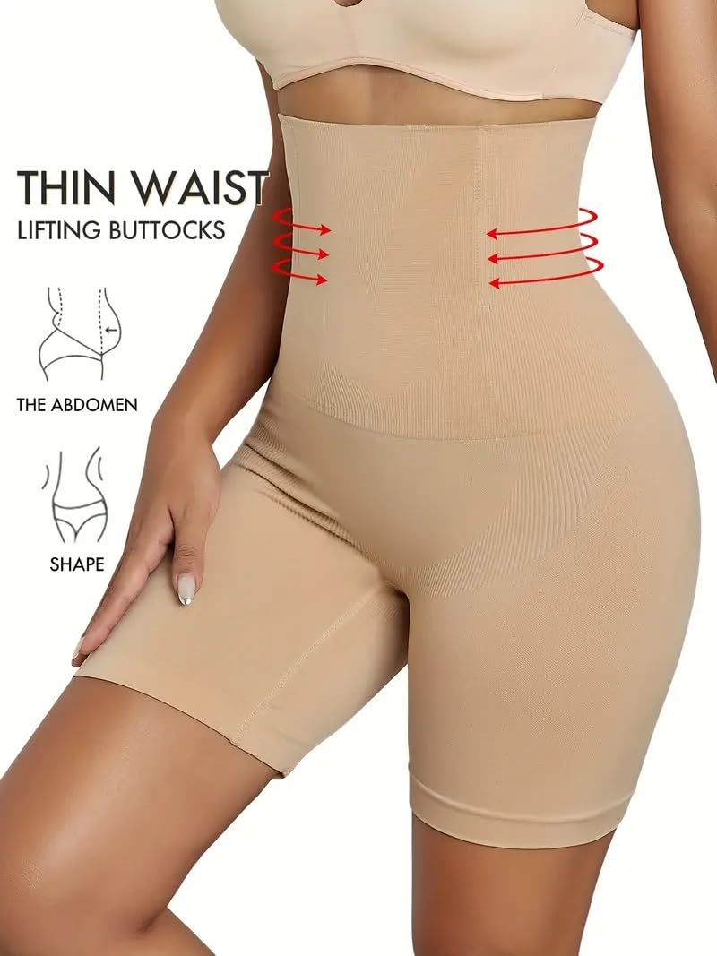 KeepCart Tummy Control Shapewear Shorts for Women Body Shaper High Waisted Shapewear Invisible Under Dress (Waist Size Fits 30-39 Inch) (Free-Size) Skin - Image 3