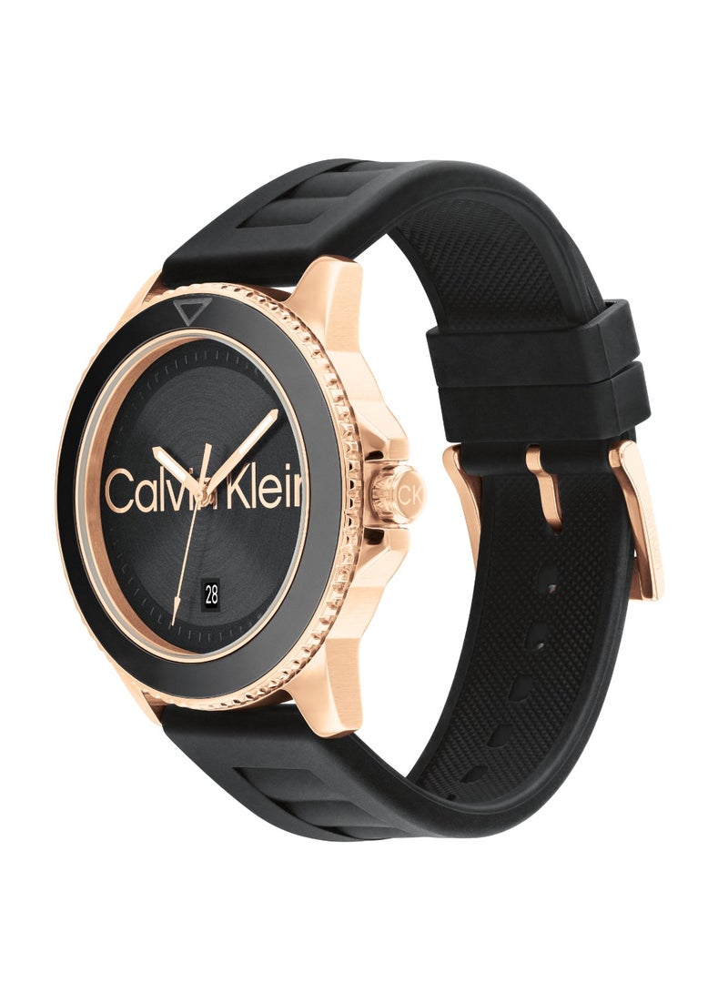 CALVIN KLEIN Round Analog Men's Black Case Wrist Watch - 25200425 - Image 2