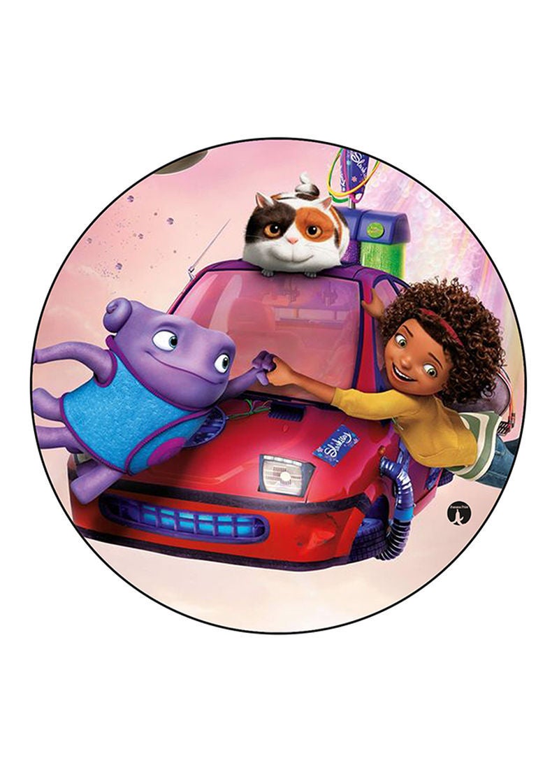 Home Printed Mouse Pad  Round  Multicolour