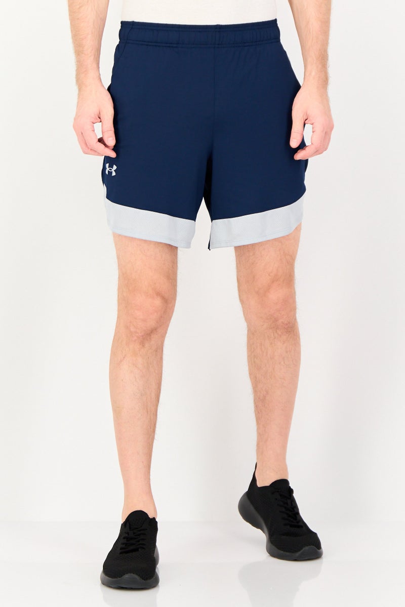 UNDER ARMOUR Men Loose Fit Brand Logo Training Shorts, Navy - Image 1