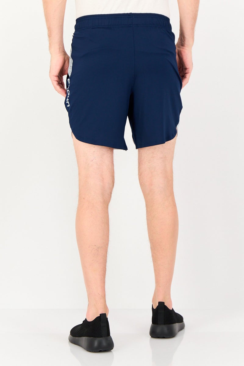 UNDER ARMOUR Men Loose Fit Brand Logo Training Shorts, Navy - Image 3