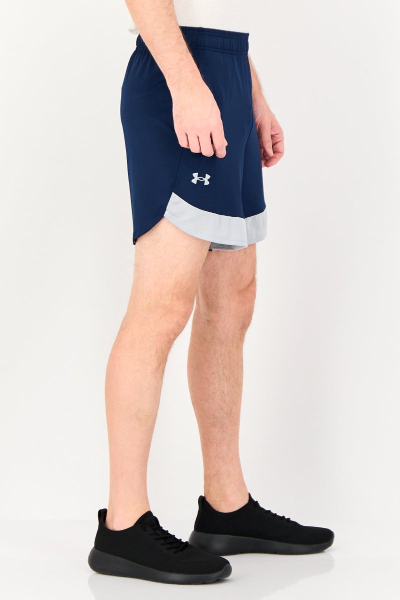 UNDER ARMOUR Men Loose Fit Brand Logo Training Shorts, Navy - Image 2