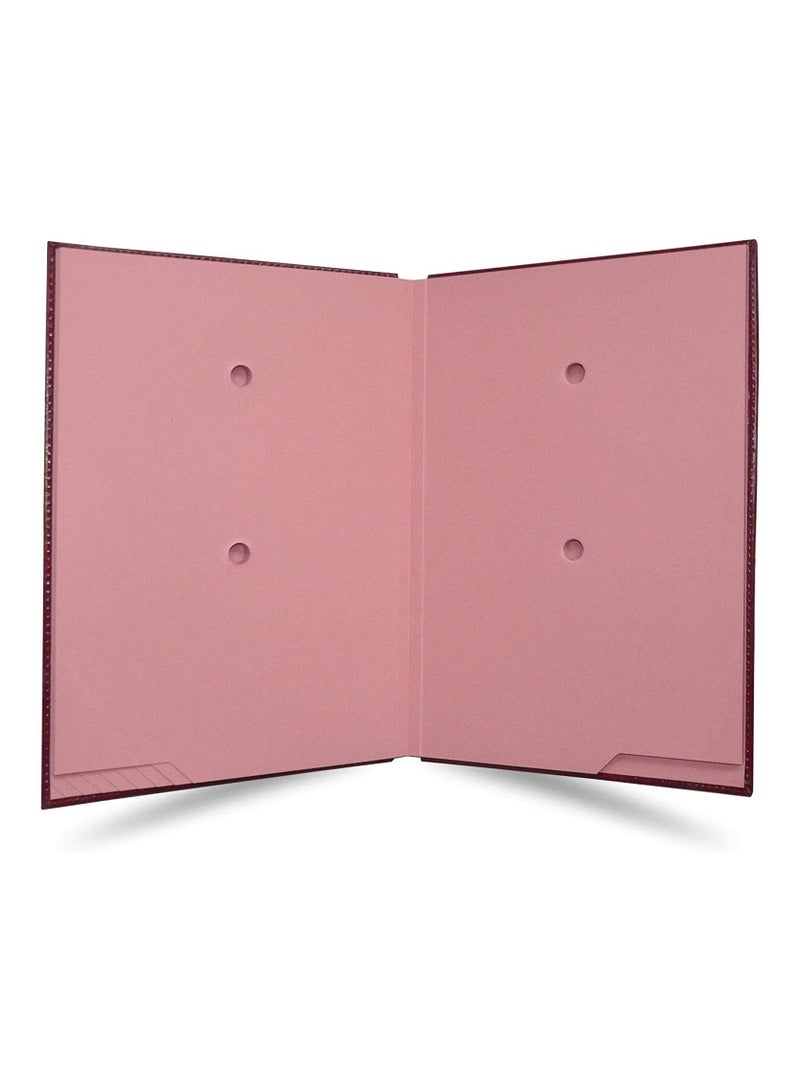 FIS Signature Book, Box Maroon Color, Bonded Leather Material Cover, 18 Sheets with Gift Box, 240 x 340 mm - FSCL3504 - Image 2