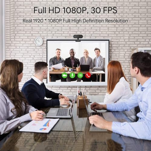 AUSHA Full HD 1080P Webcam with Microphone, 110° Wide Angle USB Web Camera for PC, Laptop & Desktop | Plug & Play Webcam for Video Calling, Online Classes, Streaming, Conferencing & Gaming - Image 2