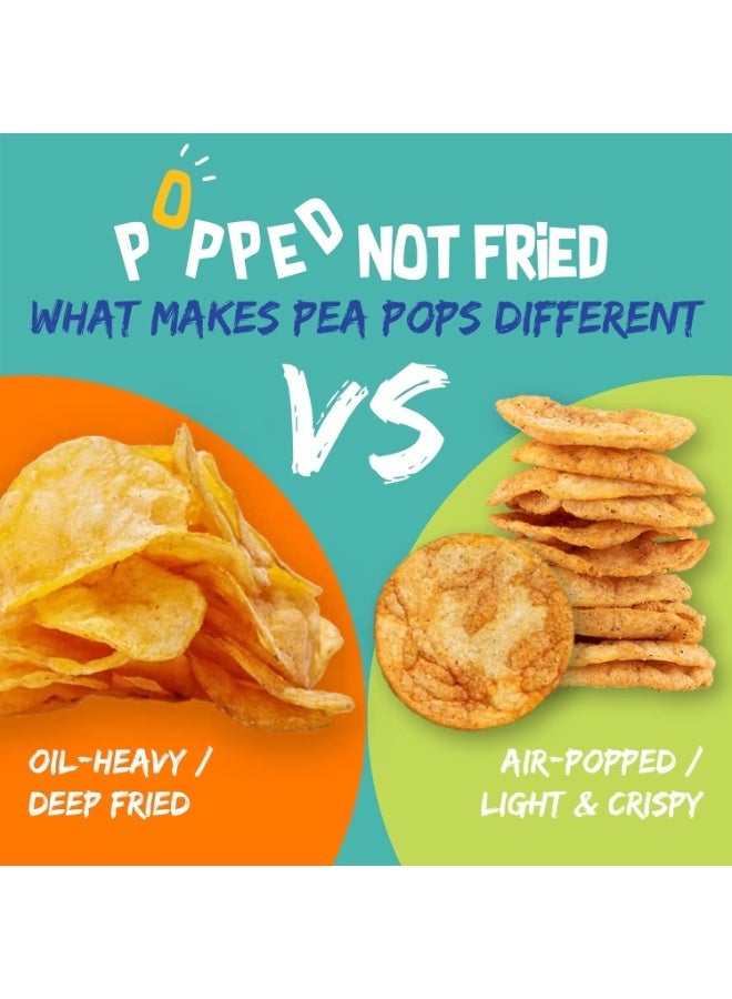 Pea Pops Healthy Chickpea Crisps - Low Calorie, Gluten Free, 28% Protein Snacks that are Popped Not Fried (70g, Cheddar & Onion - Image 5
