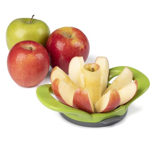 PrepWorks by Progressive Dishwasher Safe 8Slice Apple Slicer and Corer with Attached Safety Cover Green