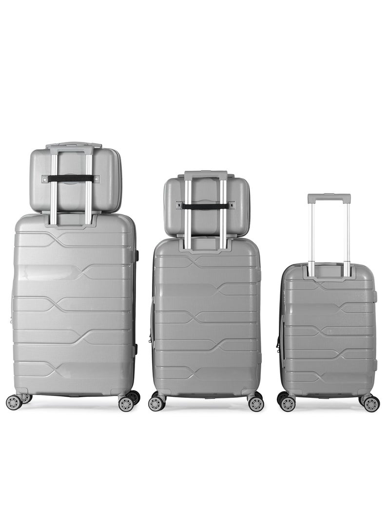 Unbreakable 5 Piece Complete Luggage Set, Gray that withstands storage, bumps and bumps in airports Withstands shocks and is unbreakable - Image 2