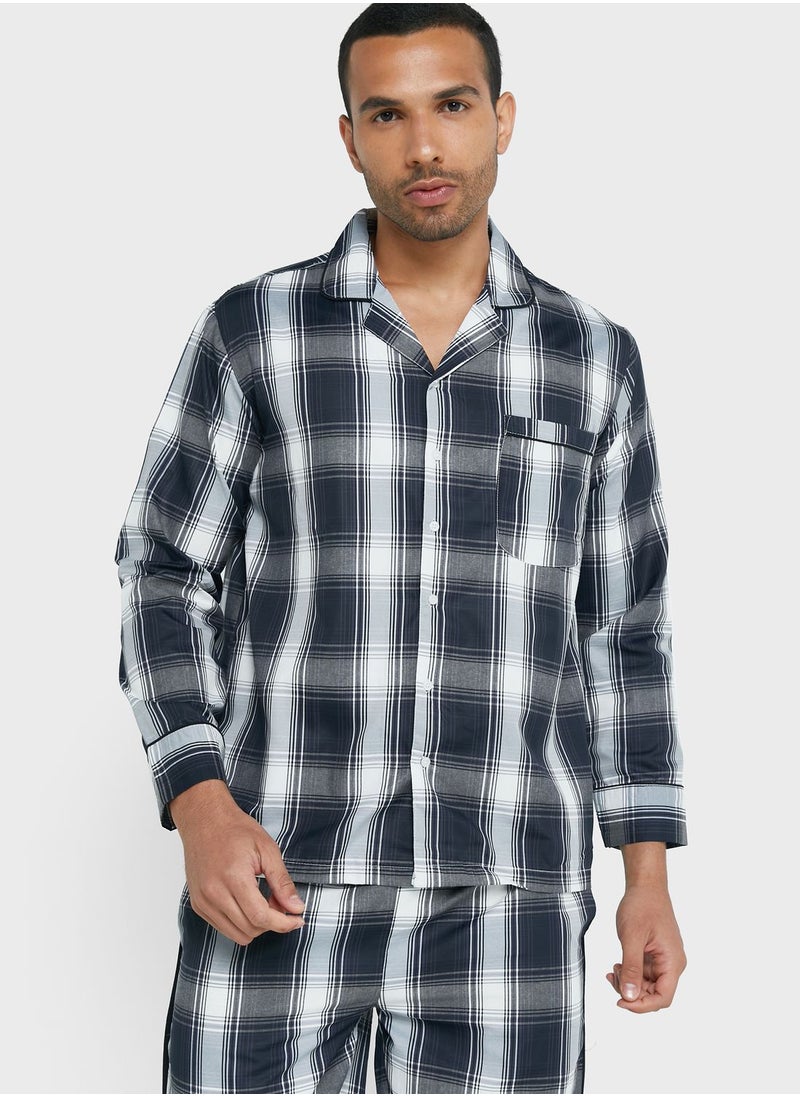 Robert Wood - Check Pyjama Set - Image 1