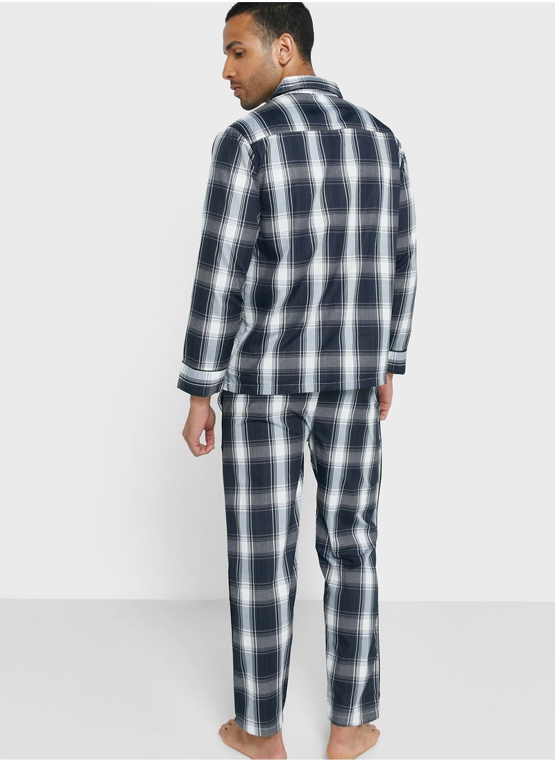 Robert Wood - Check Pyjama Set - Image 1