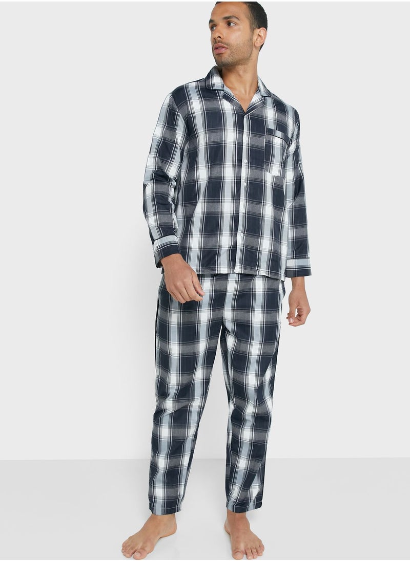 Robert Wood - Check Pyjama Set - Image 1