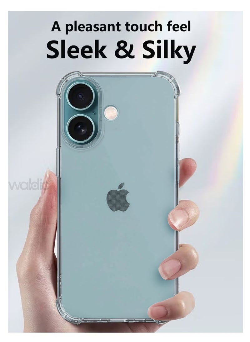 Waldic Apple iPhone 17 Case | Designed for Apple iPhone 17 Case | Slim Flexible TPU Airbag Bumper Shock Absorption Rubber Soft Silicone Case Cover Fit for Apple iPhone 17 | Clear - Image 2