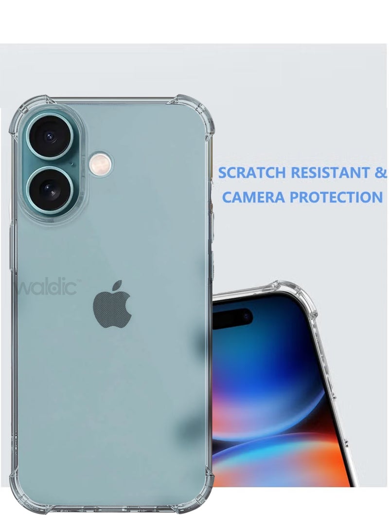 Waldic Apple iPhone 17 Case | Designed for Apple iPhone 17 Case | Slim Flexible TPU Airbag Bumper Shock Absorption Rubber Soft Silicone Case Cover Fit for Apple iPhone 17 | Clear - Image 4