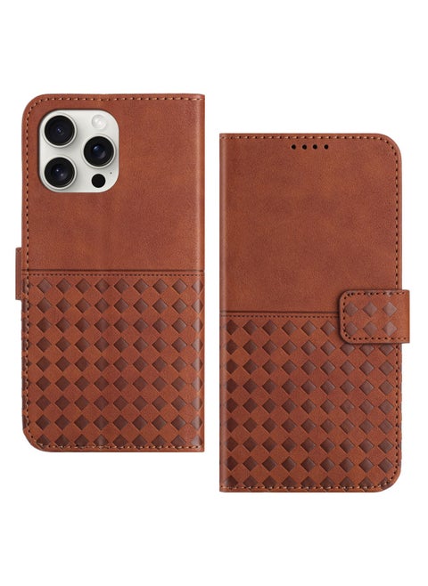 For Iphone16Pro Flip Anti-drop Protective Case For Apple Walle Multi Card Bag Phone Case Wholesale-Color:Brown-Applicable Model:For Iphone 15 Plus (default OPP Bag Packaging)