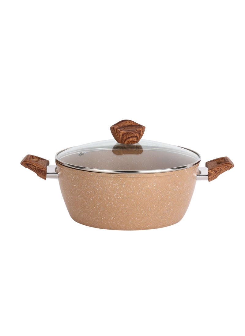 DELCASA - Essential 11 Piece Non Stick Cookware Set DC2878 Forged Aluminum Body with Durable Granite Coating 5 Layer Durable Construction, Induction base Casserole, Wok pan, Saucepan, Fry pan and Turner & spoon - Image 1