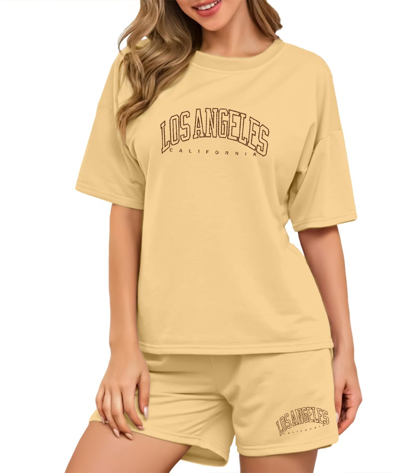 SHODOX® Womens Cotton Blend Printed Tshirt and Short Co-ords Set (Pack of 1) - Image 1