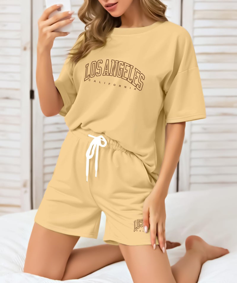 SHODOX® Womens Cotton Blend Printed Tshirt and Short Co-ords Set (Pack of 1) - Image 3
