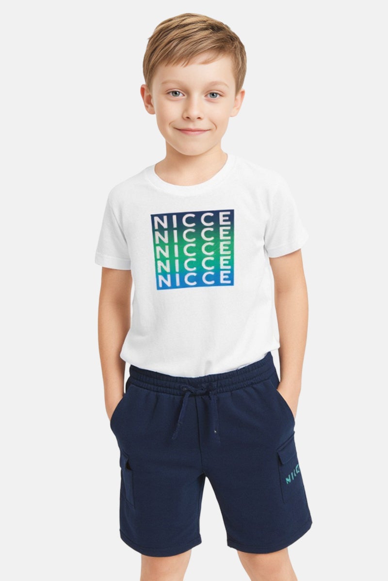 Nicce Kids Boy 2 Piece Graphic T Shirt And Shorts Set, Multicolor - Image 1