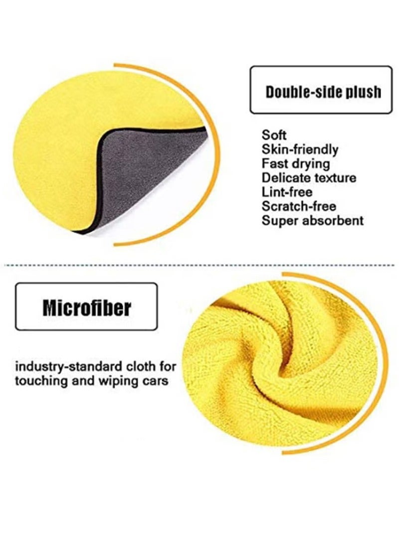 Generic 3 Piece Home Microfiber Towels,Premium Microfiber Cleaning Cloth Car Drying Towel,Safe for Car Wash Scratch Free Strong Water Absorption.  - Image 3