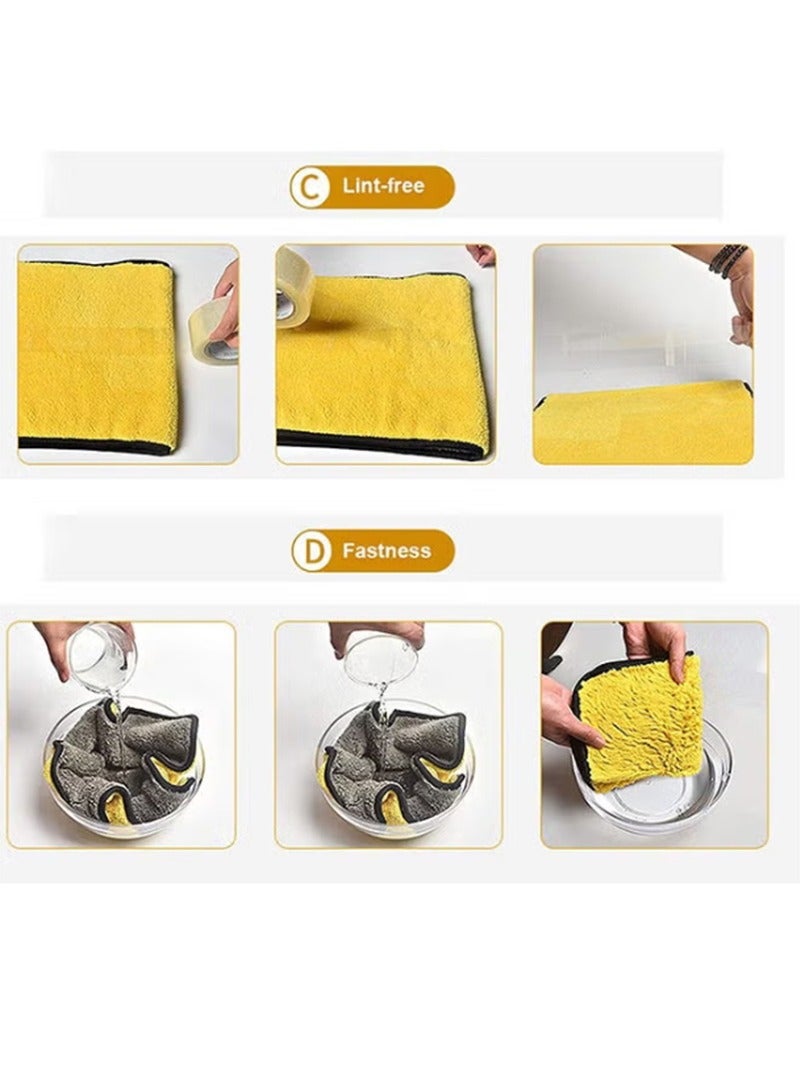 Generic 3 Piece Home Microfiber Towels,Premium Microfiber Cleaning Cloth Car Drying Towel,Safe for Car Wash Scratch Free Strong Water Absorption.  - Image 4