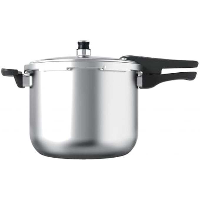 DANUBE HOME ChefS Delight Long Handle Stainless Steel Pressure Cooker  Durable Fast Cooking Pot For Gas  Induction Safe Locking Lid HeavyDuty Kitchen Cookware For Home  Restaurant Use  3L - Image 1