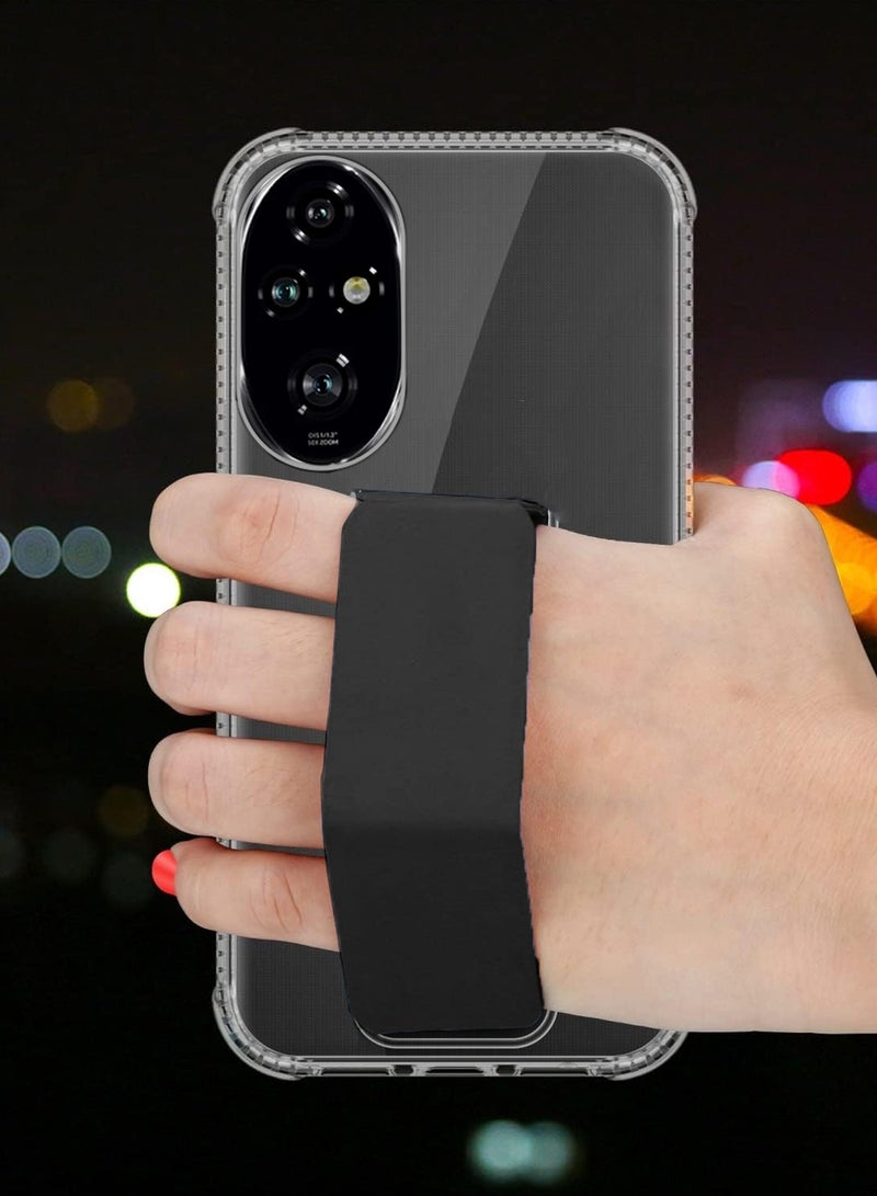 غطاء وسادة هوائية لهاتف Honor 200 Pro 5G 2024 مصنوع من مادة TPU - شفاف/أسود