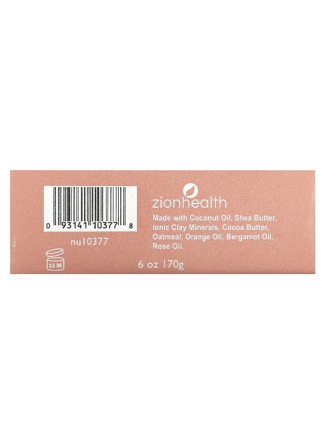 Zion Health Zion Health, Ancient Clay Bar Soap, Bergamot Rose, 6 oz (170 g)  - Image 2