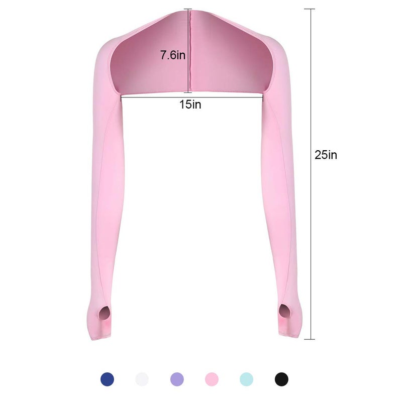 AOUTACC 6 Pieces Cooling Shawl Arm Sleeves Sun Protection with Finger Hole Anti-UV, Comfortable & Breathable Ladies Cooler Shrug Ideal for Women Golfing Riding Fishing or Any Outdoor Sports - Image 4