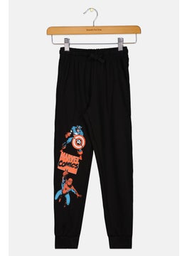 MARVEL Marvel x DisneyToddlers Boy Graphic Print Jogger Pants, Black  - Image 1