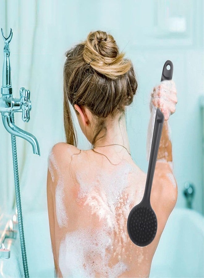 QUITESIDE Soft Silicone Body Bath Brush with Long Handle - Exfoliating Back Scrubber for Shower, Gentle Cleaning Tool for Men & Women, Multicolor (Pack of 1) - Image 4