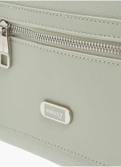 MISSY Womens Missy Textured Backpack With Zip Closure And Adjustable Straps  - Image 3
