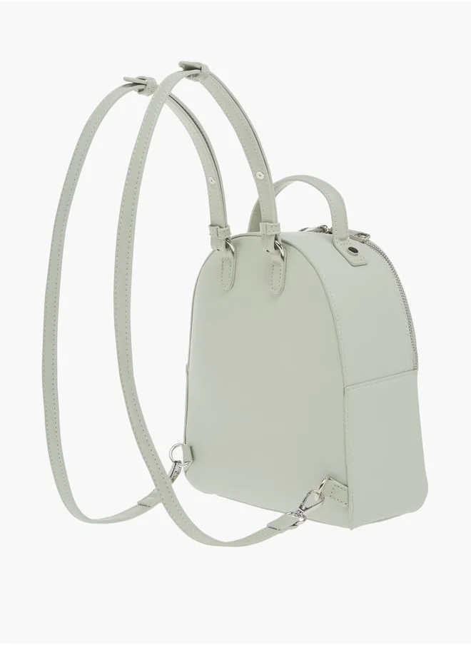 MISSY Womens Missy Textured Backpack With Zip Closure And Adjustable Straps