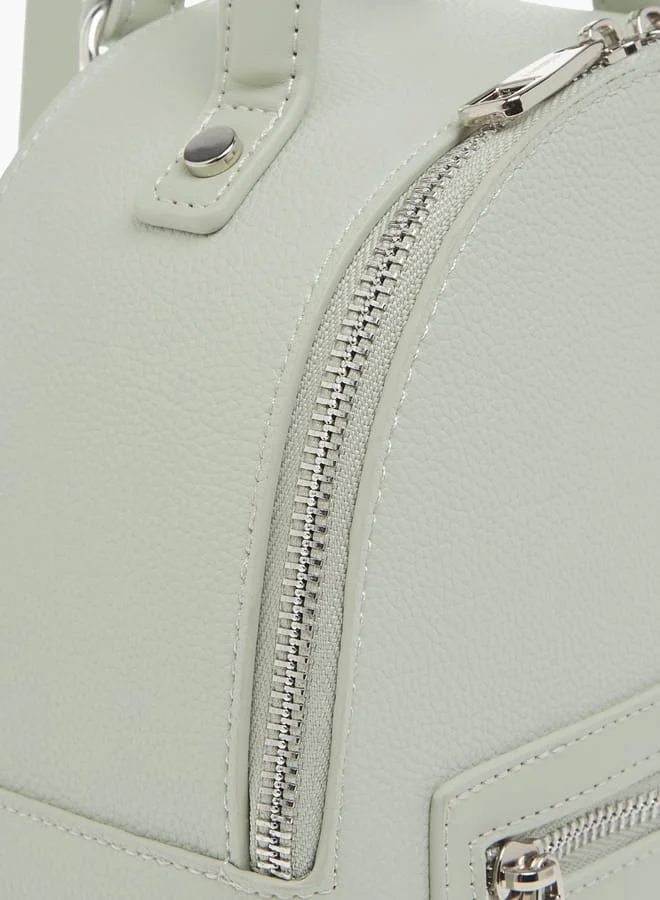 ميسي Womens Missy Textured Backpack With Zip Closure And Adjustable Straps