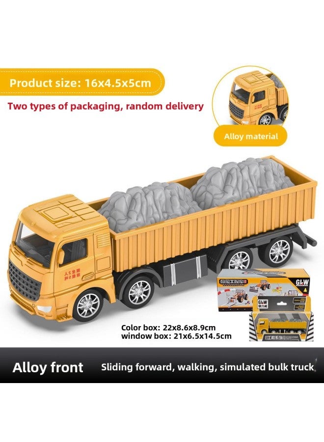 Cross-Border Multifunctional Alloy Car Model Engineering Excavator Set Crane Transporter Sliding Children's Toys 