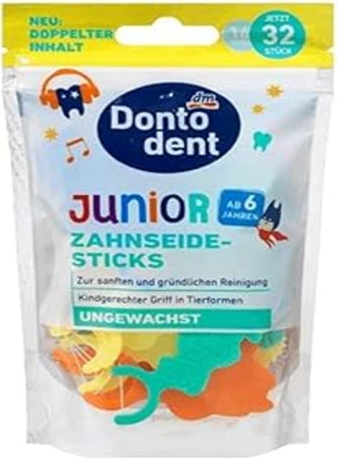 Dontodent Dental Floss Sticks Junior 32 Sticks