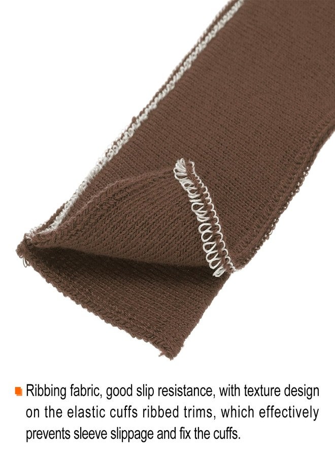 MECCANIXITY Elastic Cuffs Ribbed Trims 31.5" x 1.4'' Cotton Fabric Knit Rib Stretch Tape Cuff Sleeve Waistband for DIY Sewing, Brown 1 Pair - Image 4