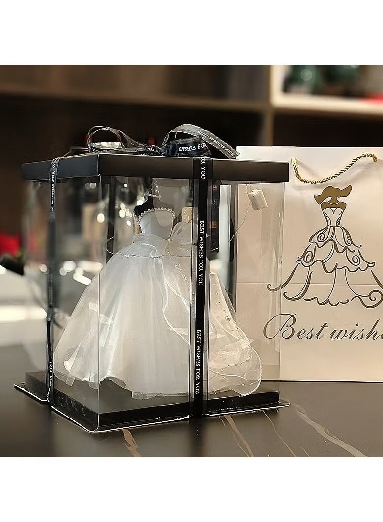 OMEVE Wedding Dress Gift Box,Wedding Dress Gift Set with Light,Anniversary, Birthday, Party, Valentine's Day Gifts for Girls Women Girlfriend - Image 5
