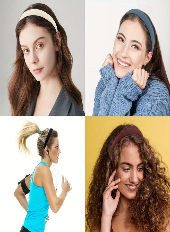 Chanderkash Black Plain Thick Craft Plastic Hairbands with Teeth DIY Head band for Girls & Women/Plain Black Hair Band (Combo of 4 Bands) - Image 3