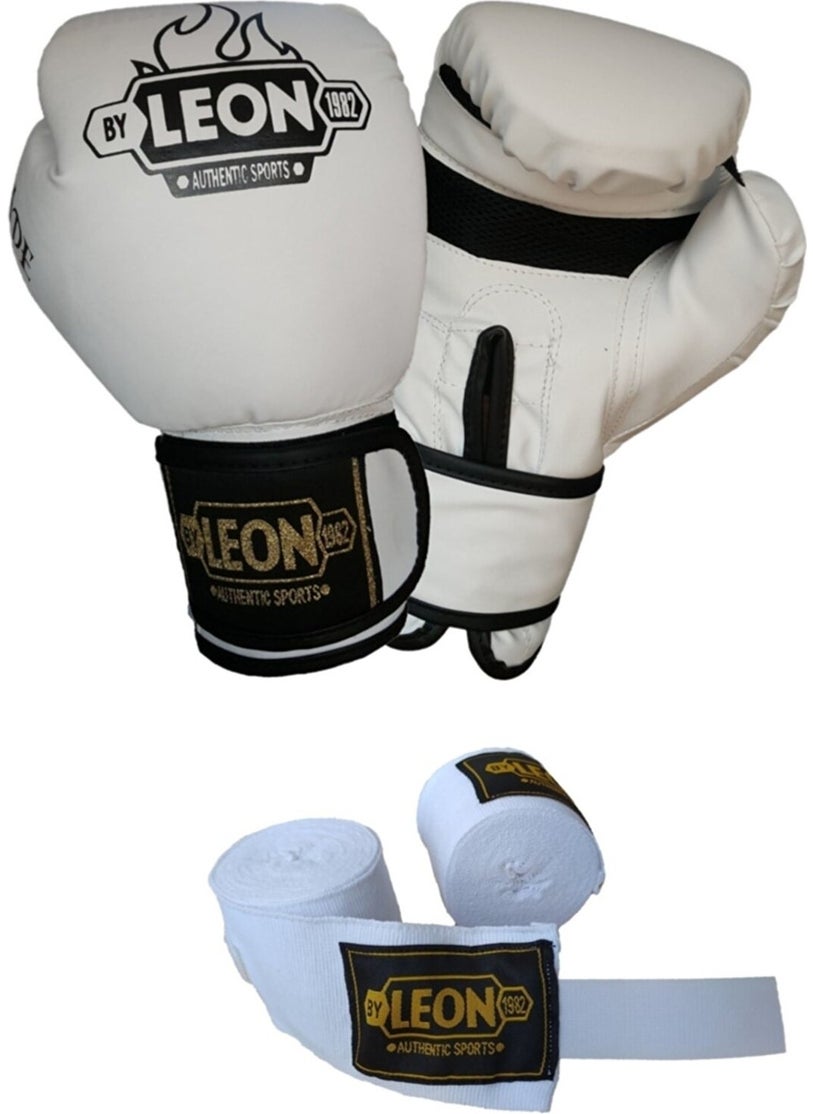 By Leon 1982 Leon Blade Boxing, Kickboxing and Muay Thai Gloves+Bandage 