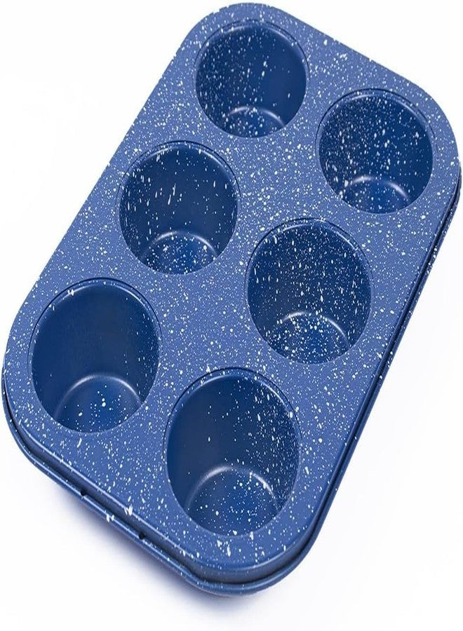 CAKE DECOR™ Bakeware Set Round Cake Mould, Square Pan, Cup Cake Tin, Pizza Tray & Bread Loaf Baking (Set of 5) - Blue - Image 5