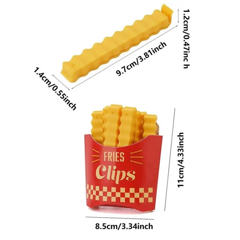 Jastown 24pcs Pcs Food Bag Clips,Magnet Bag Sealing Clips,Fridge Sealing Storage Clips,Reusable Kitchen Clip for Snacks,Food & Sandwich,fridge magnet clips,Fun Fries Clips for Home & Kitchen - Image 3
