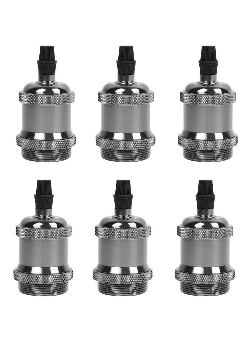 Excefore E26/E27 Pendant Light Fitting, 6 Pack Vintage Pendant Light Fitting, Retro Industrial Style E26/E27 Lamp Holder, Fitting Kit for DIY Suspension Chandeliers Modern Hanging Lampe  - Image 1