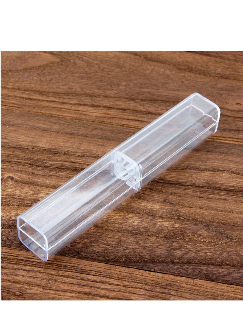 Excefore 12 Pcs Acrylic Pen Case Empty Pencil Gift  Boxes Clear Pen Display Case Single Pen Holder Ballpoint Organizer Container for School Business Office Teachers Students Supplies - Image 2