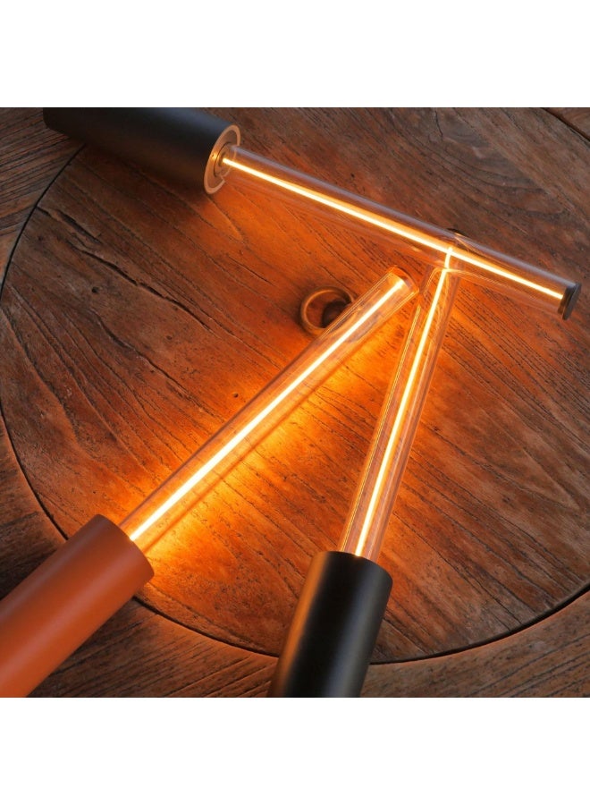 [قابلة لإعادة الشحن | محمولة] مصباح طاولة LED للطعام والمقاهي والخارج | ضوء دافئ قابل للتعتيم، عمر بطارية طويل، شحن USB-C | تصميم عصري بسيط - Image 3